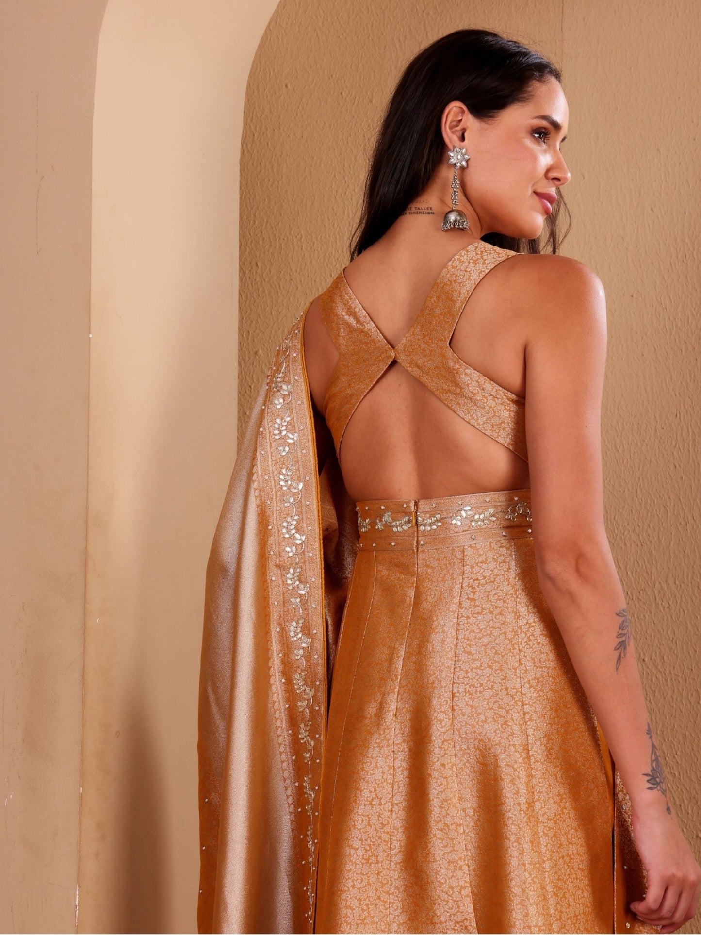 Kesar Zari - Kurta Pant Dupatta Set - truzee