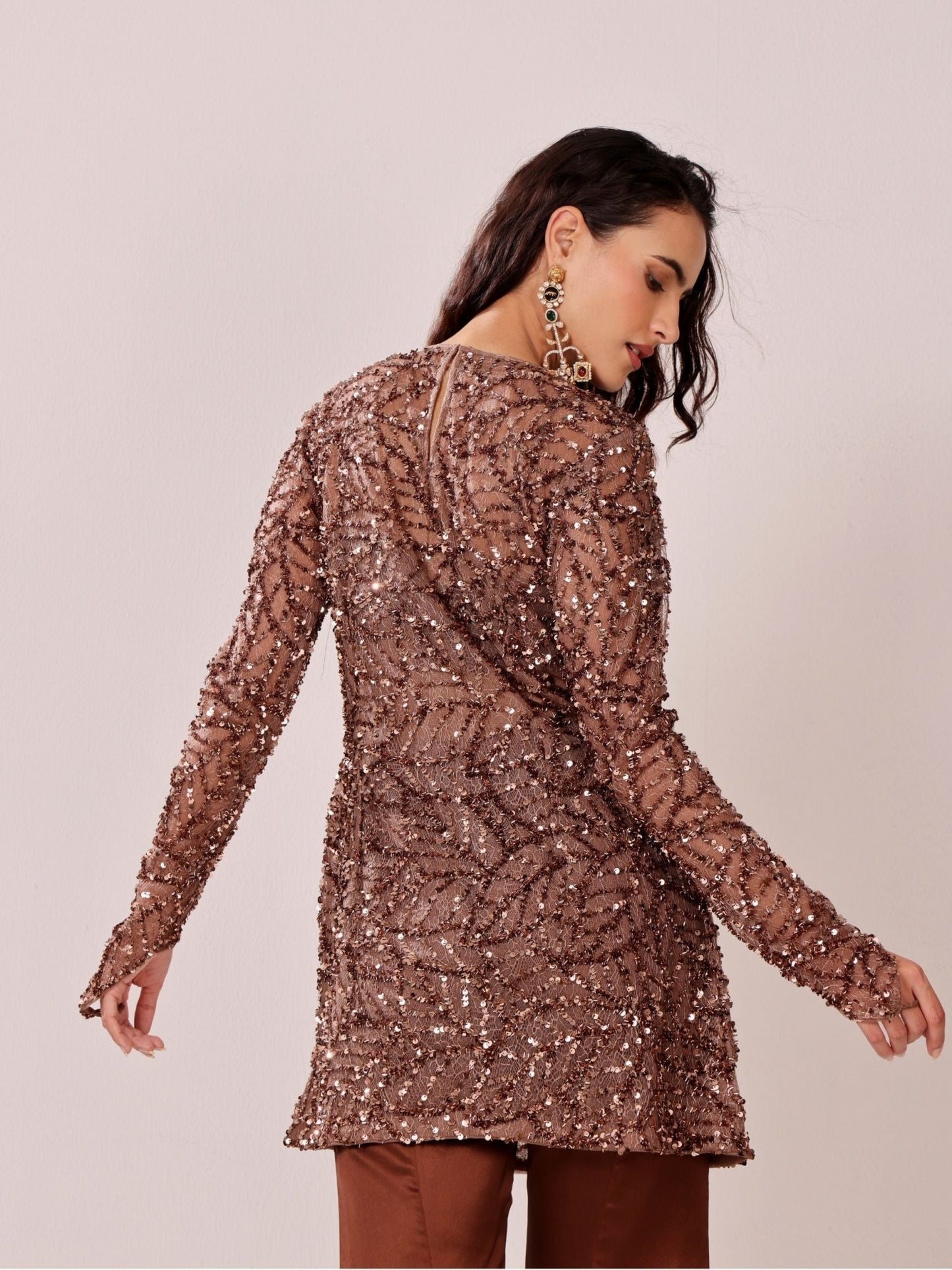 Mocha Dusk - Tunic Pant Set - truzee