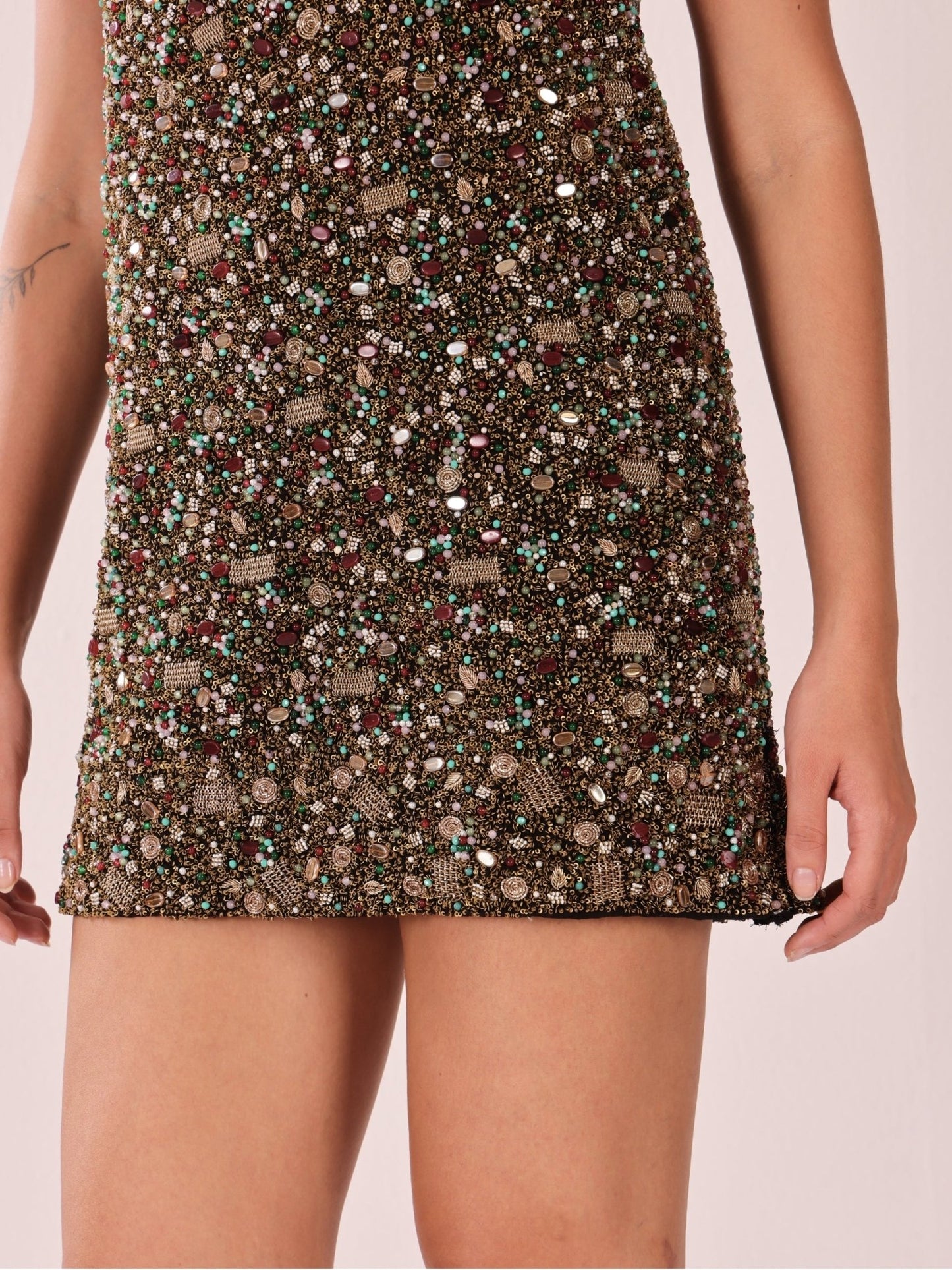 Starry Night - Dabka Emrboidery Dress - truzee