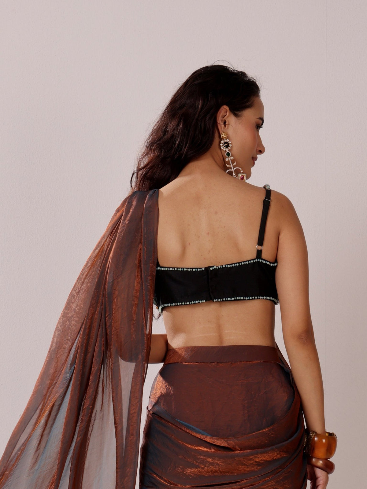 Sunset Sunehri - Multicolour Stone Blouse - truzee