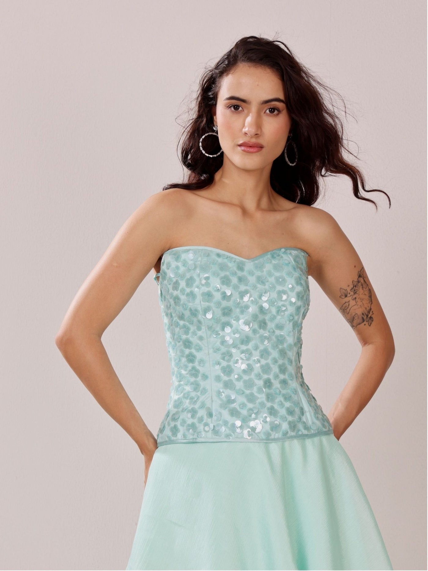 Floral Embroidered Corset - truzee