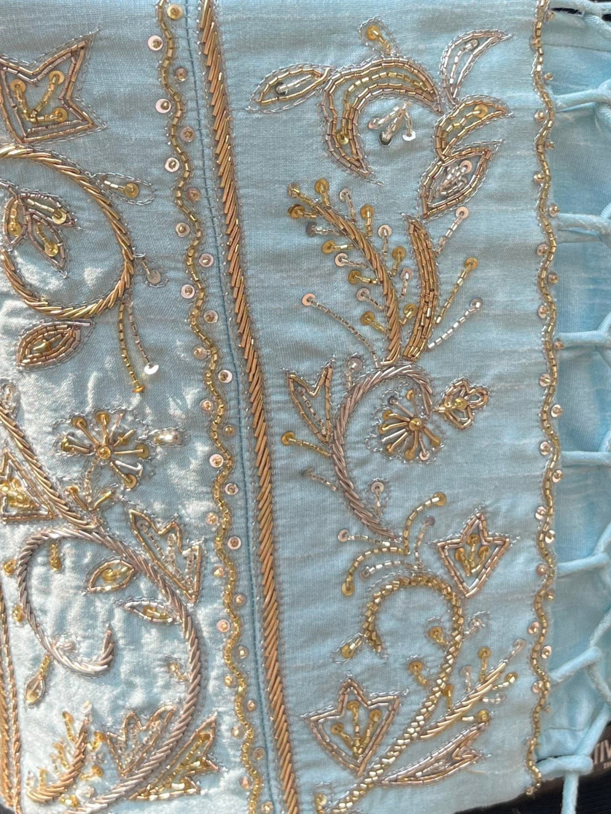 Kashmir Sky - Embroidered Corset - truzee