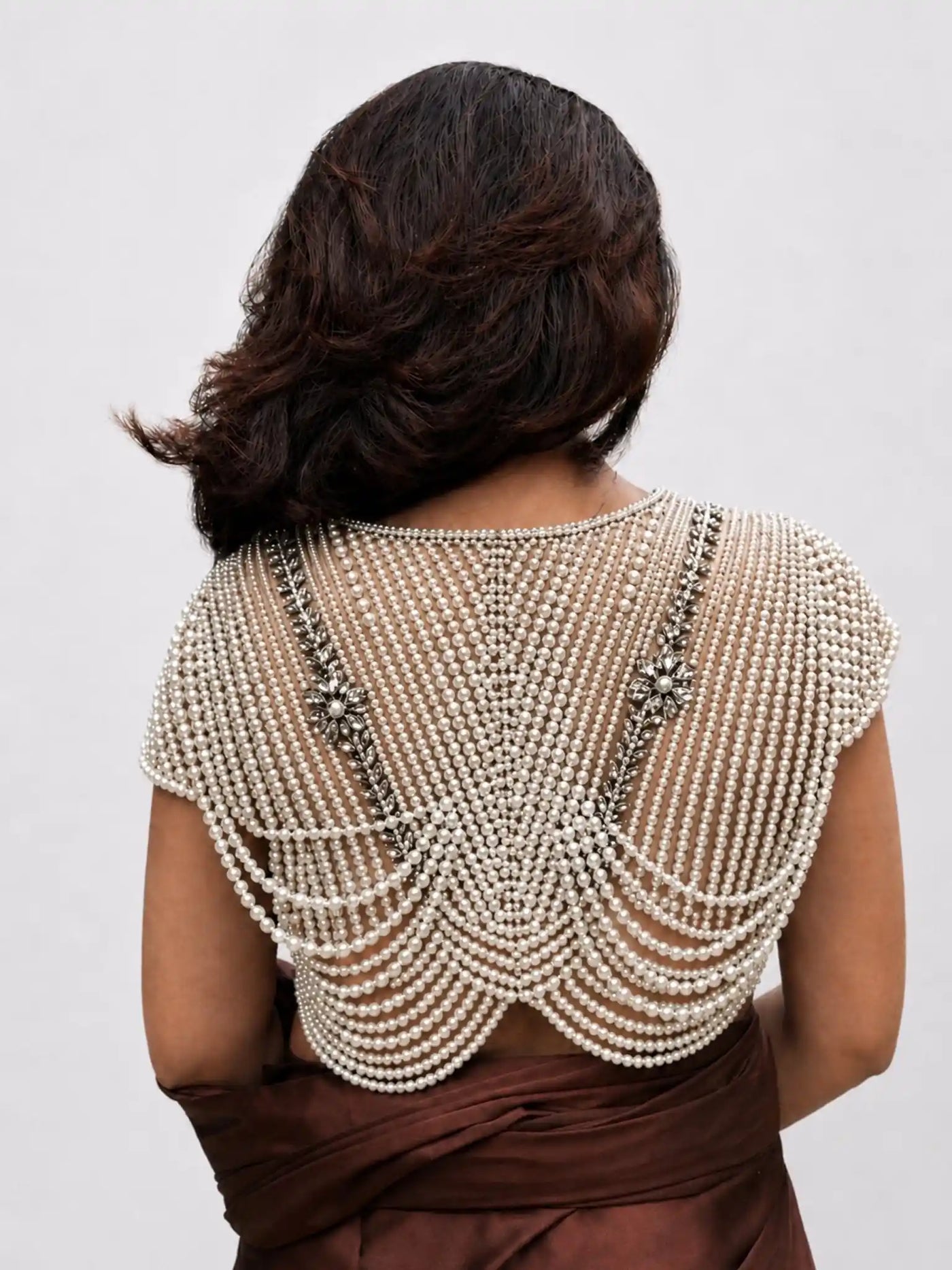 Ivory Muse Blouse – Pearl & Crystal Embellished Blouse - truzee