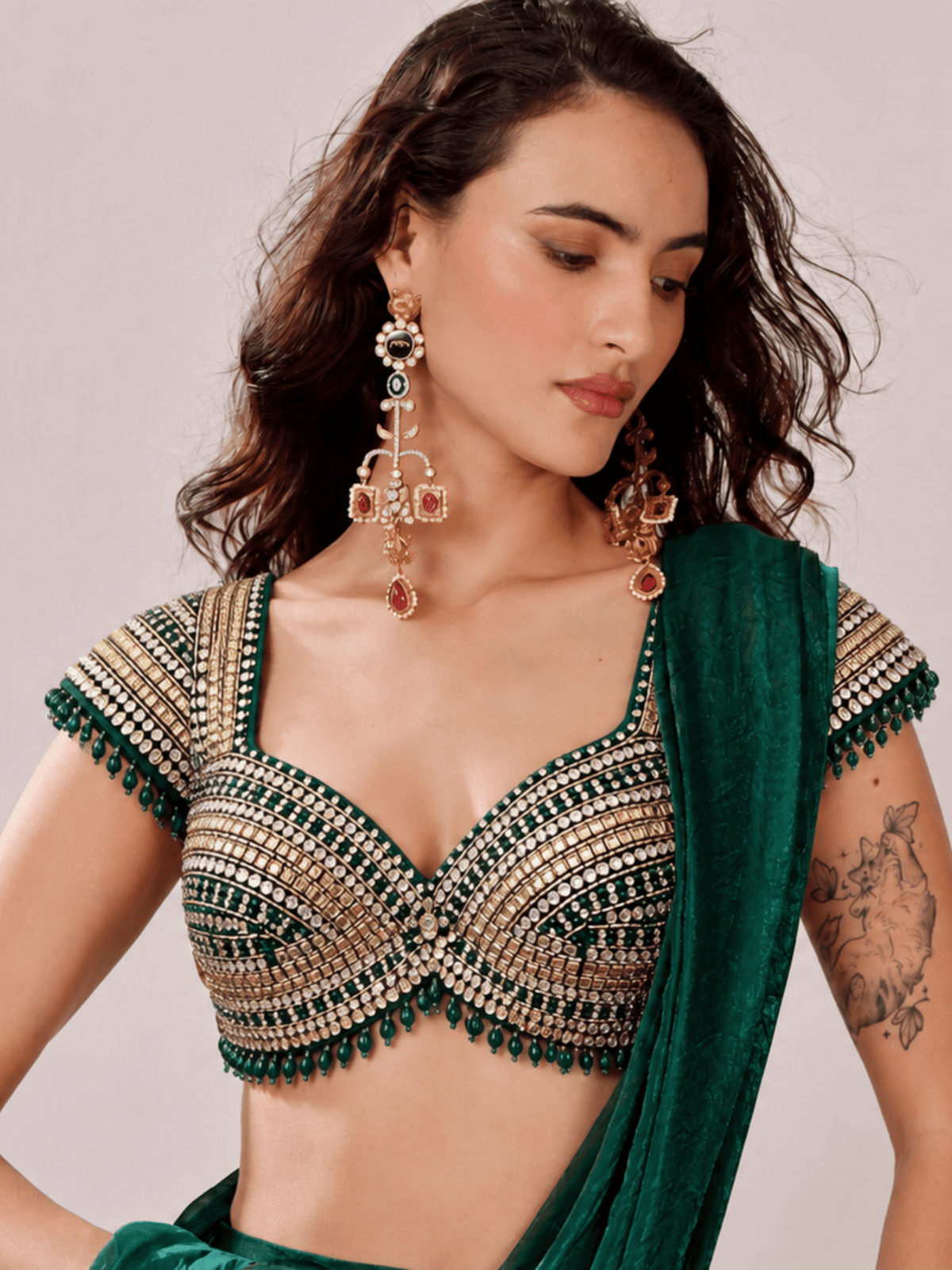 Panna - Kundan Jadau Blouse - truzee
