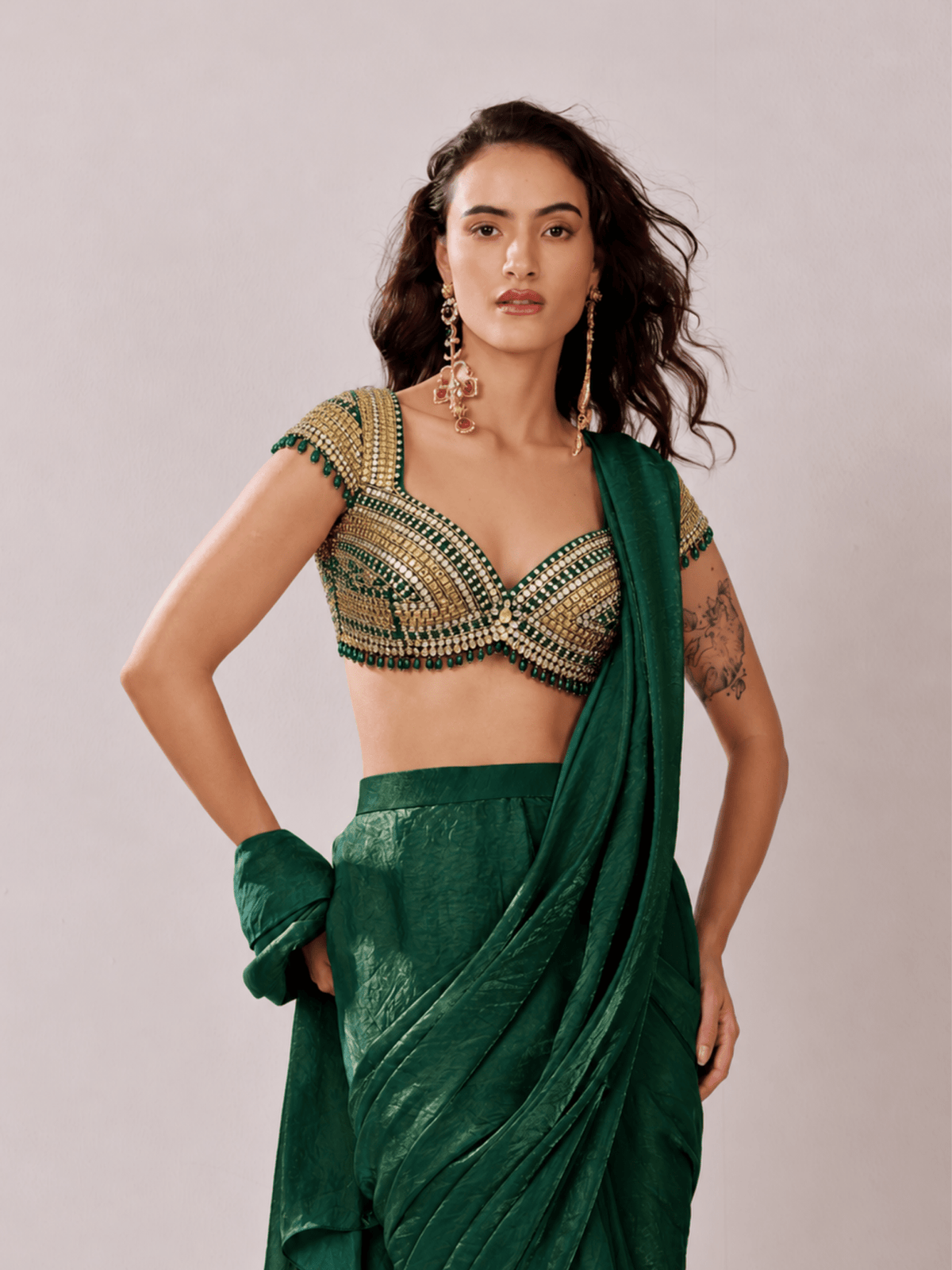 Panna - Kundan Jadau Blouse - truzee