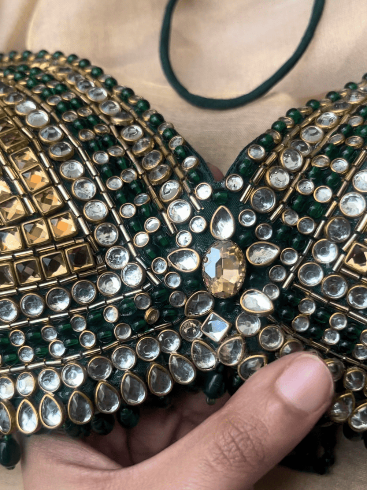 Panna - Kundan Jadau Blouse - truzee