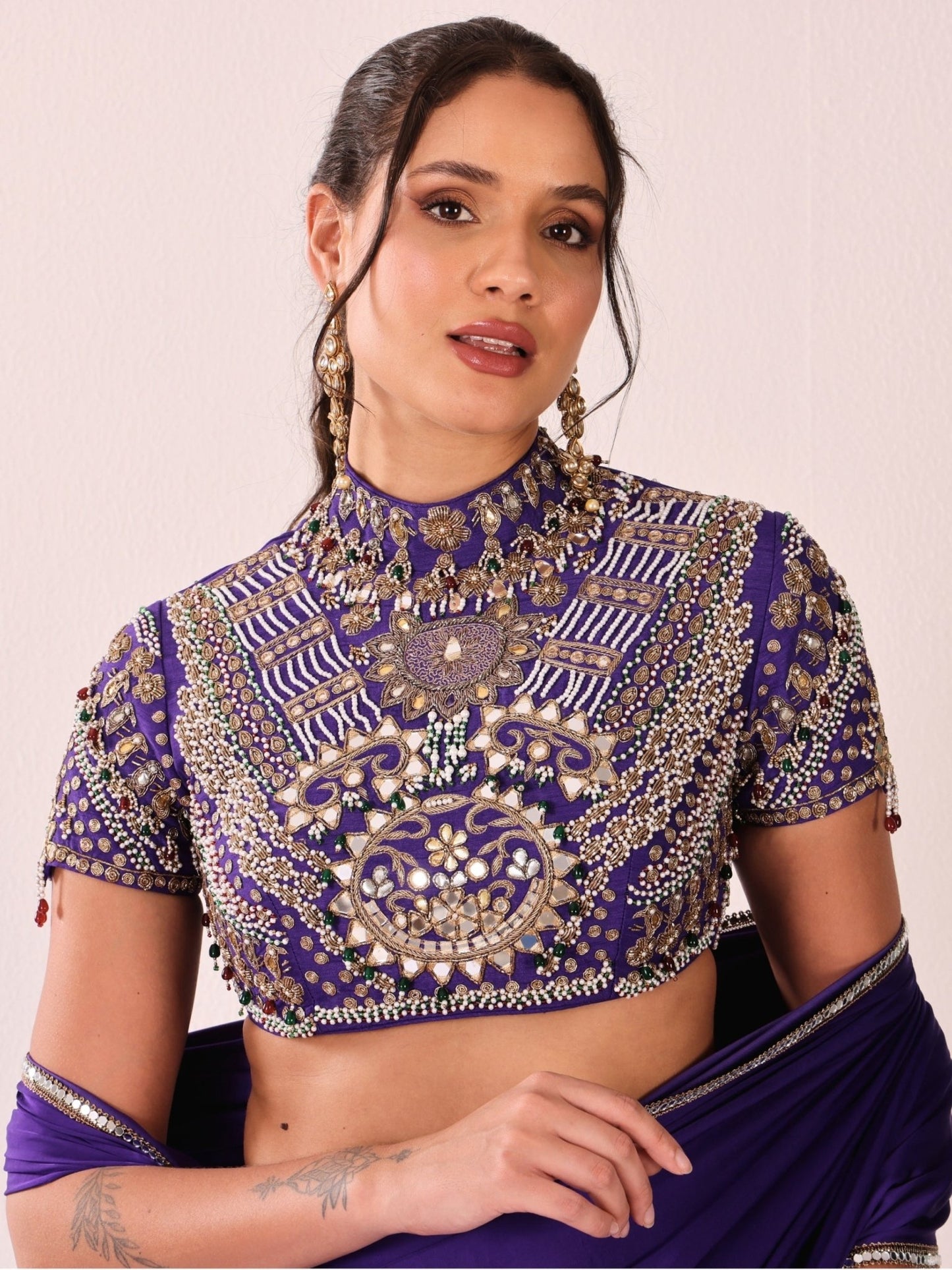Kohinoor - Embroidered Jewel Blouse - truzee