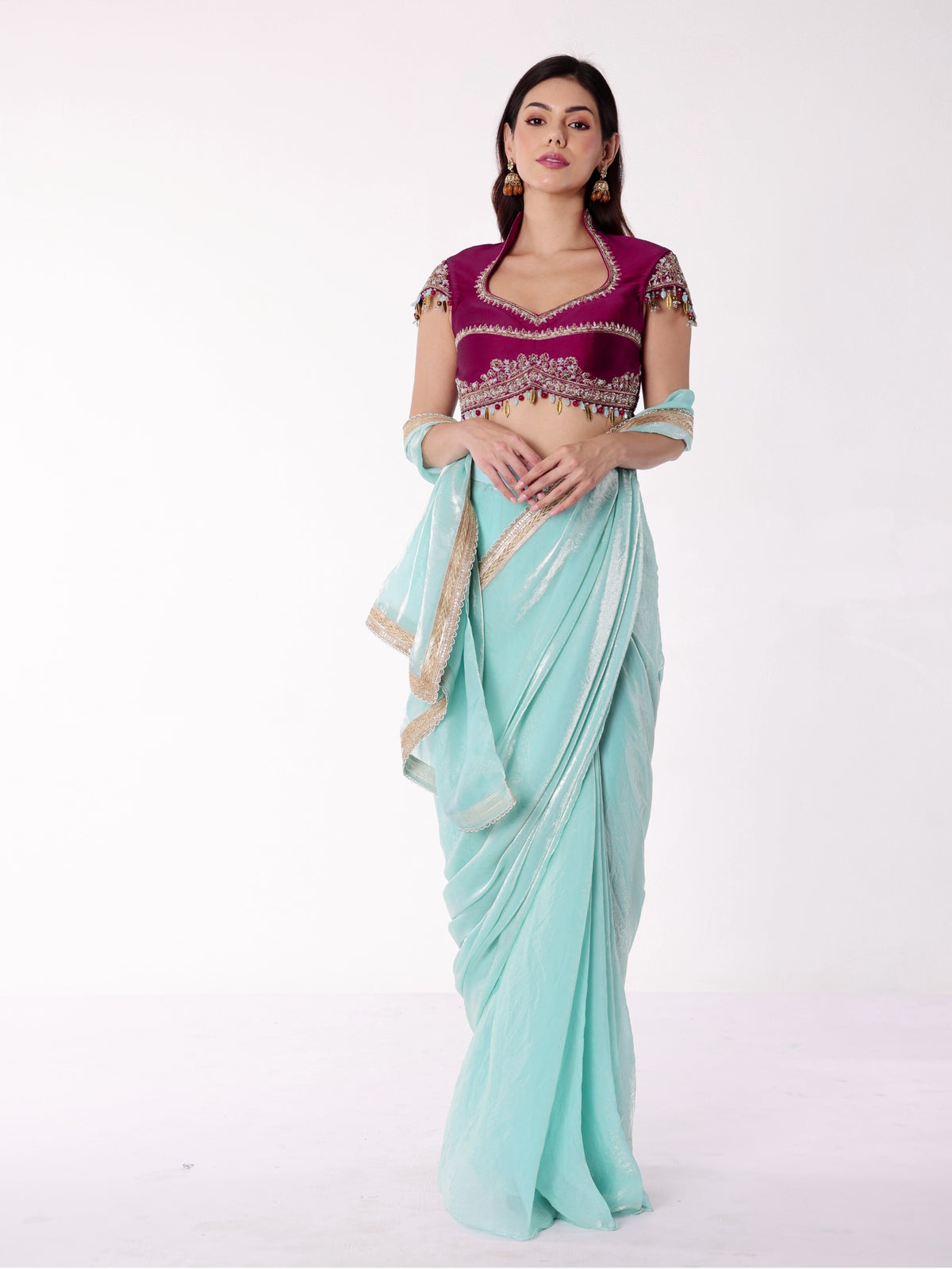 Kaya - Pink Topaz Blouse Set