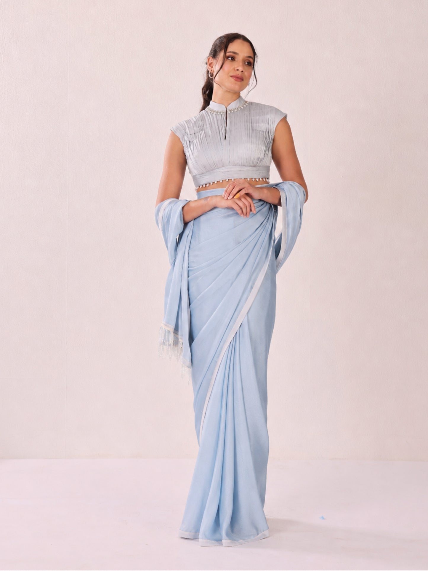 Gayatri - French Chiffon Saree Set