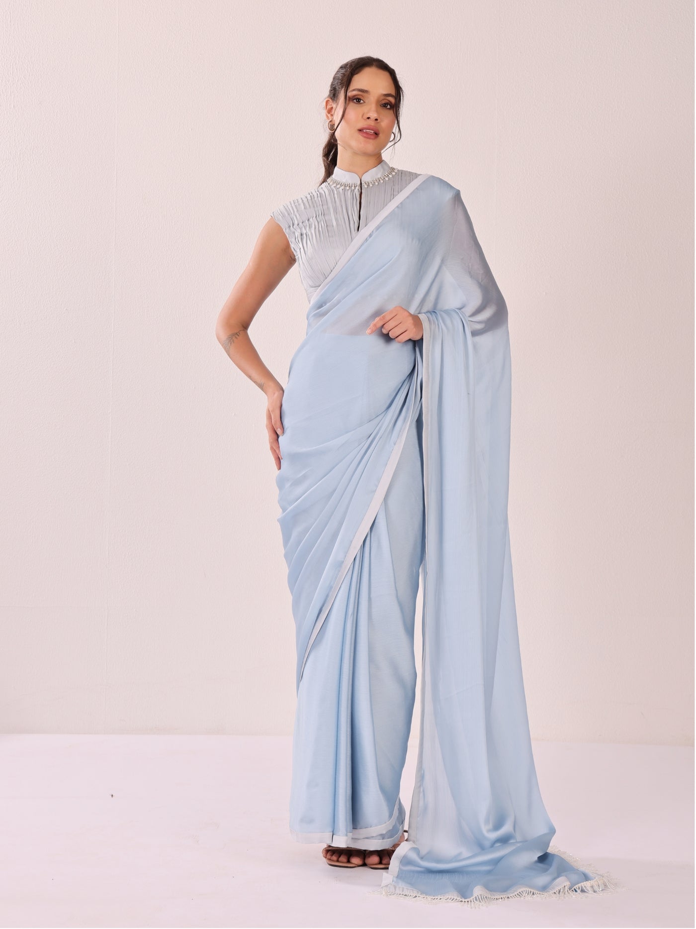 Gayatri - French Chiffon Saree Set
