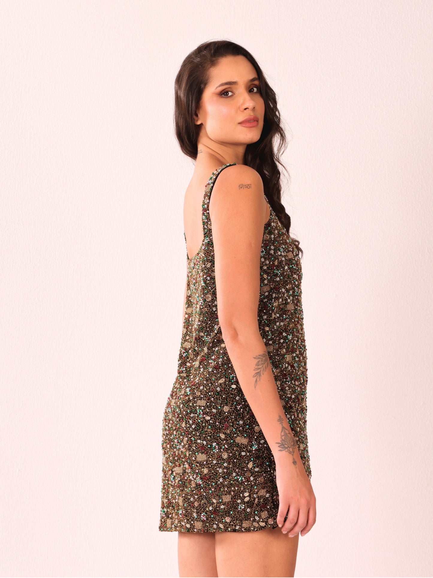 Starry Night - Dabka Emrboidery Dress