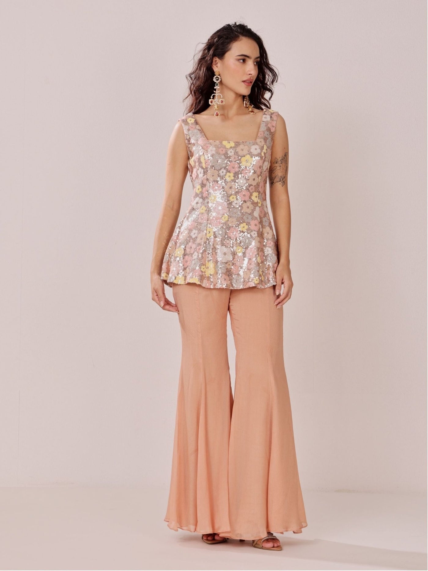 Peach Bloom - Tunic Pant Set - truzee