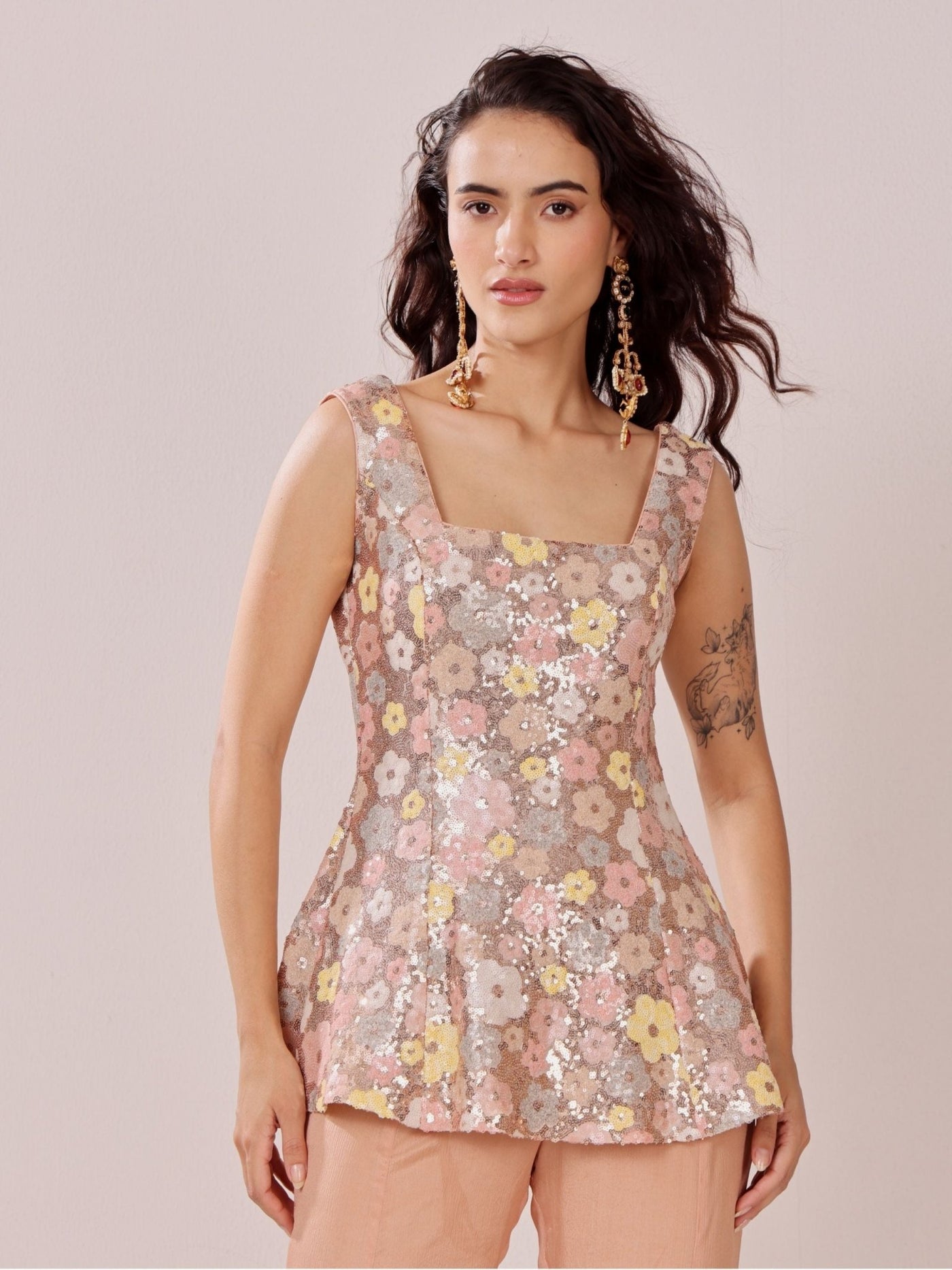 Peach Bloom - Tunic Pant Set - truzee