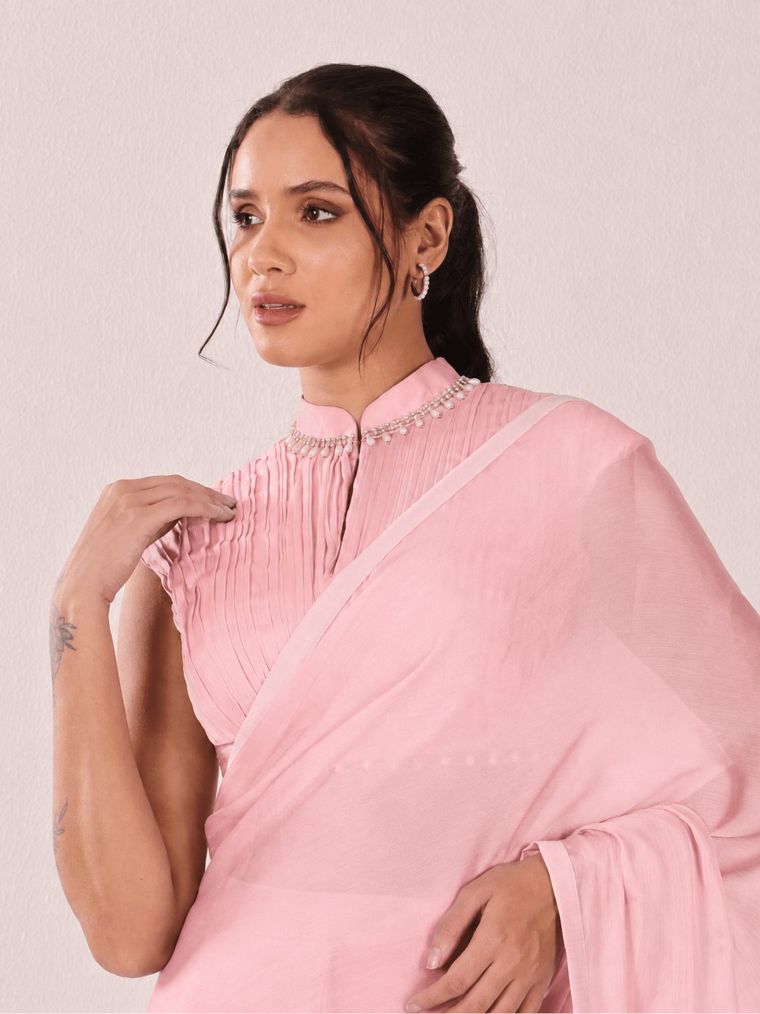 Gayatri - Chiffon Pleated Blouse - truzee
