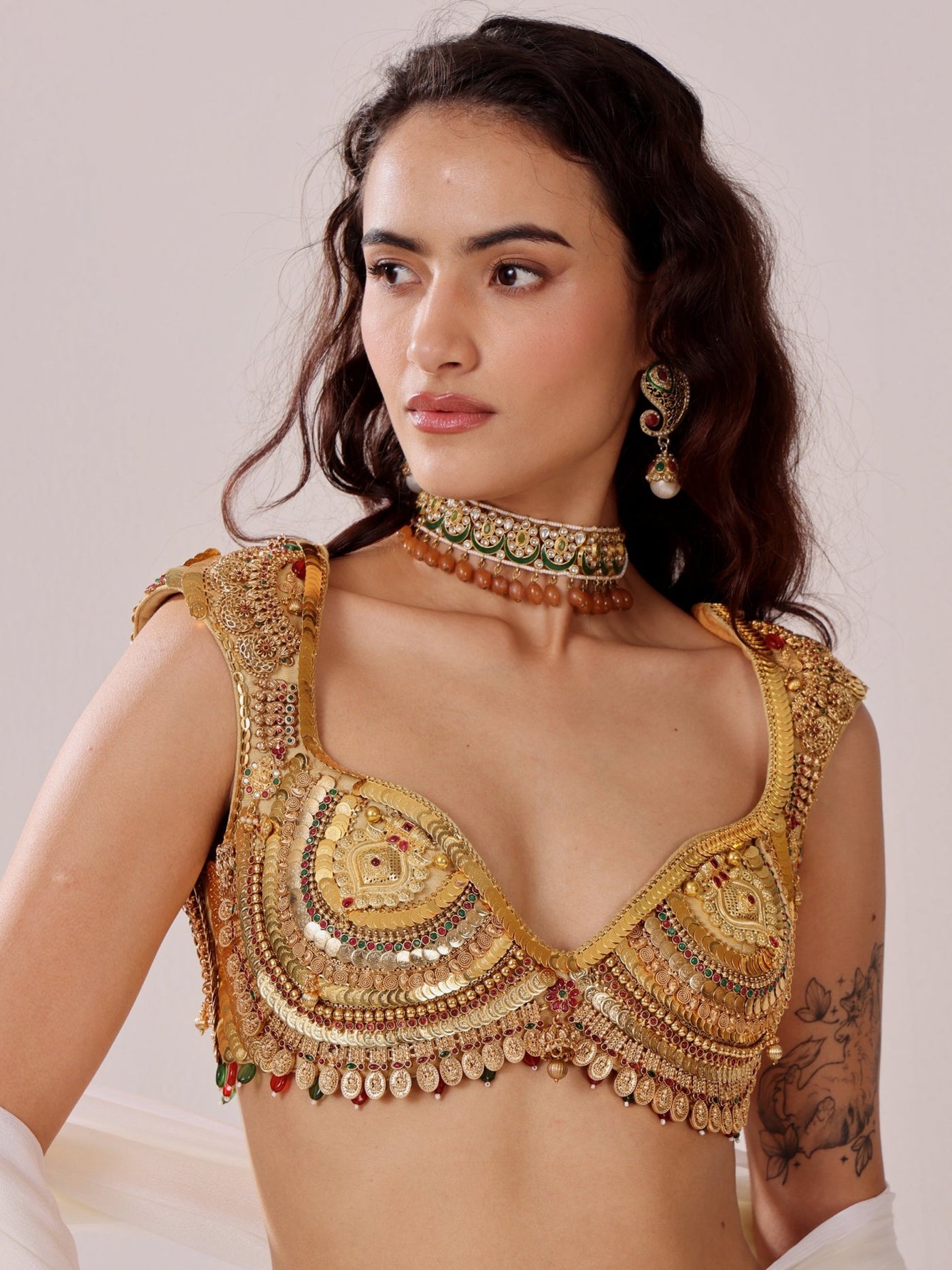 Natasha Kasumala - Gold Jewellery Blouse - truzee