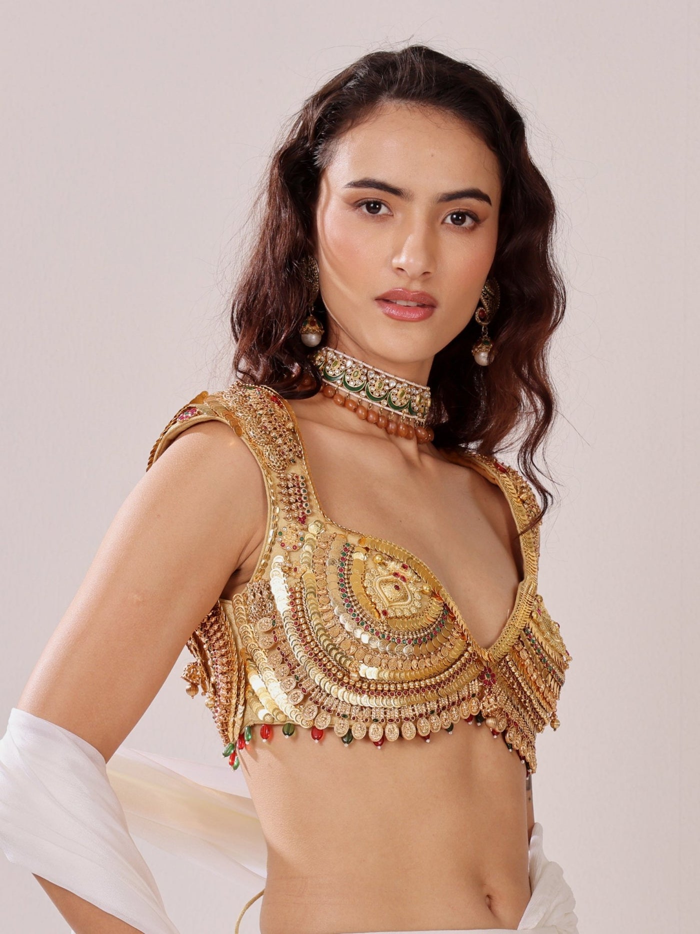 Natasha Kasumala - Gold Jewellery Blouse - truzee