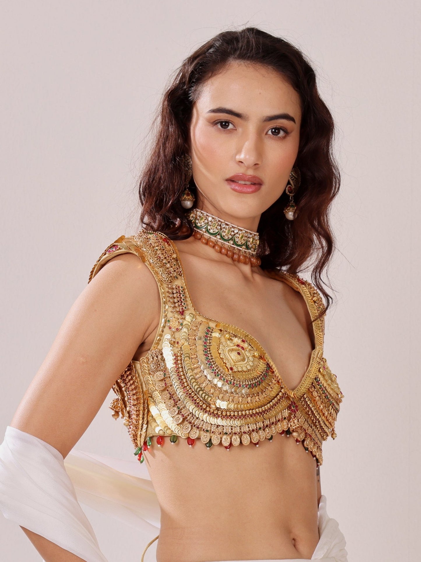 Natasha Kasumala - Gold Jewellery Blouse - truzee
