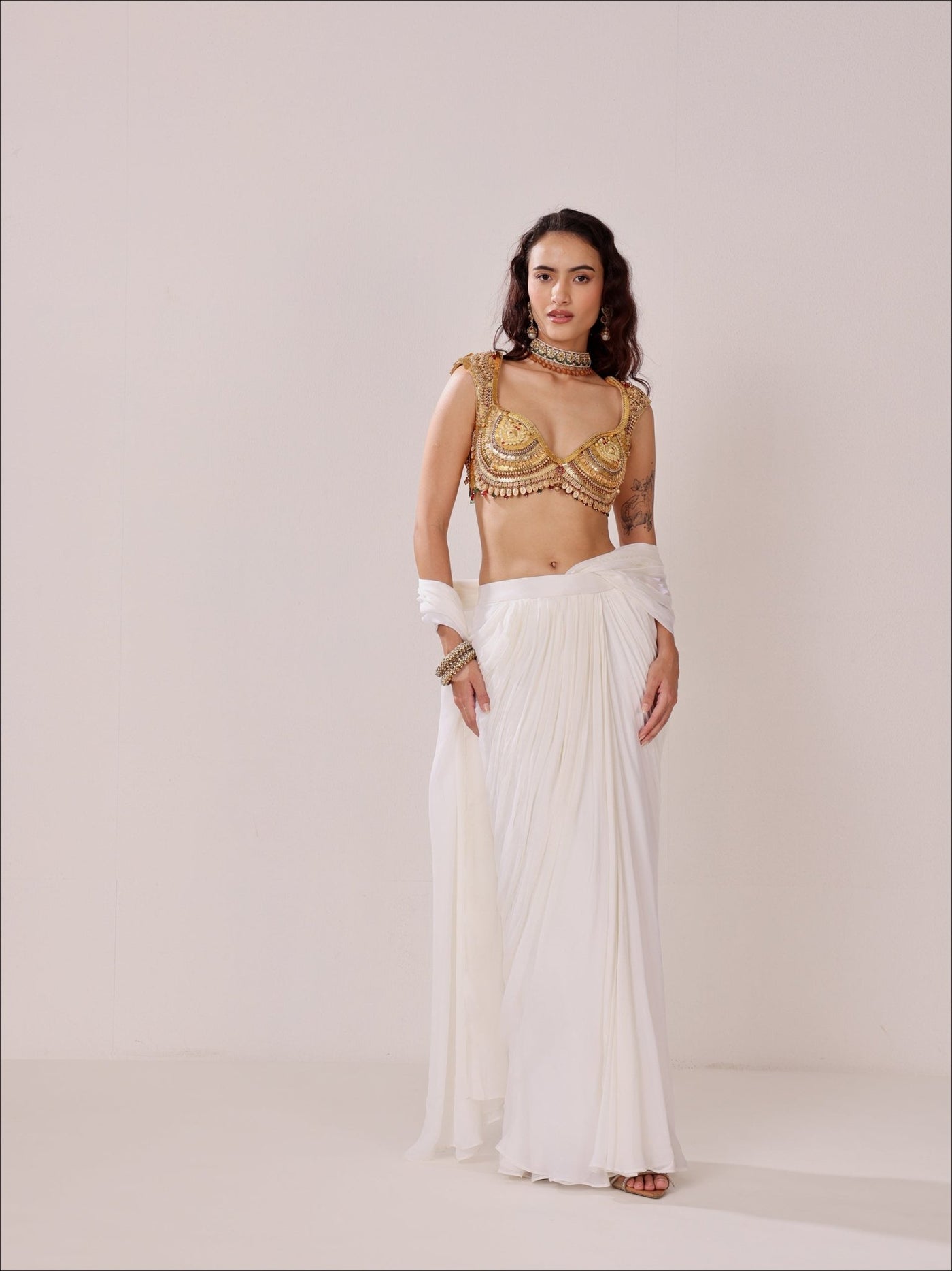 Natasha Kasumala - Gold Jewellery Blouse - truzee