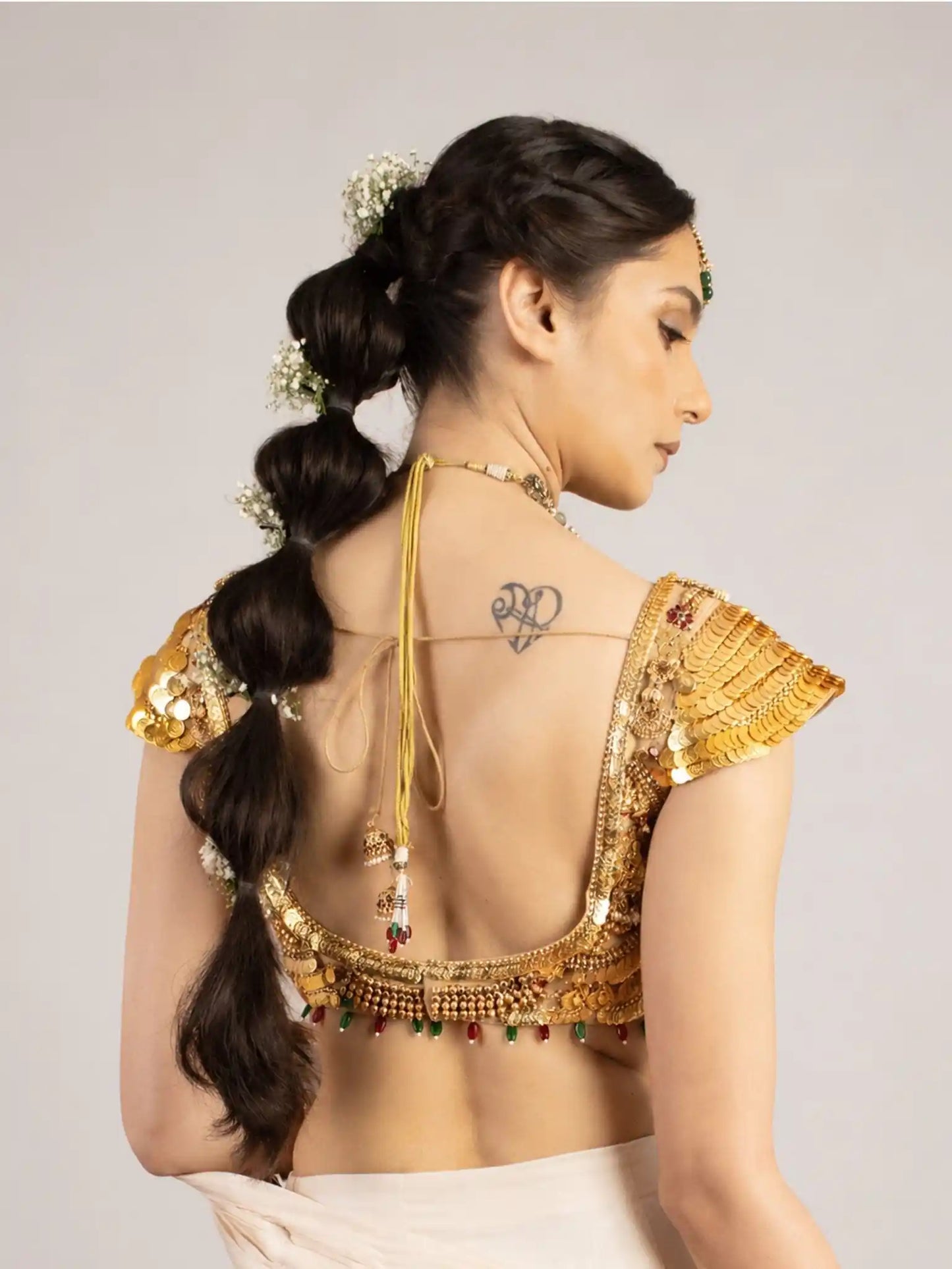 Shehzadi Blouse – Gold Jewellery Blouse - truzee