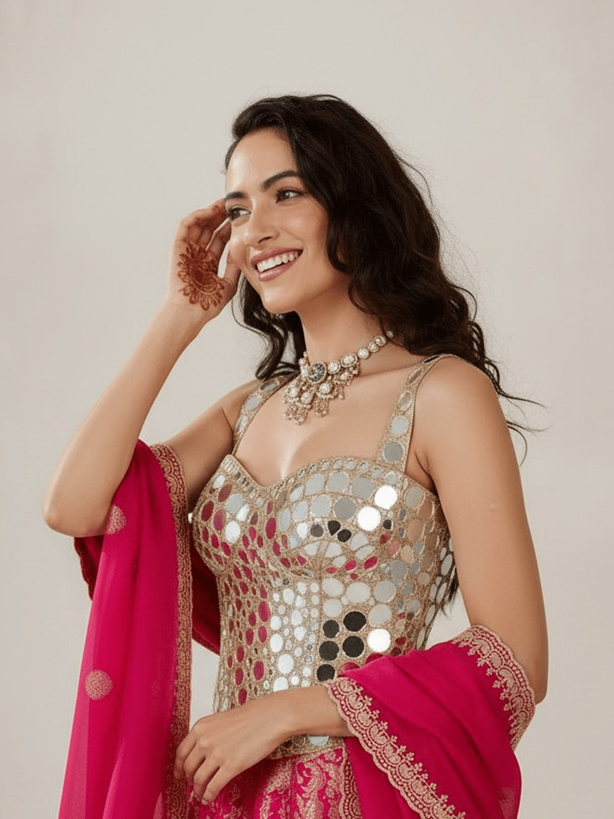 Gilded Gulab - Mirror Corset - truzee