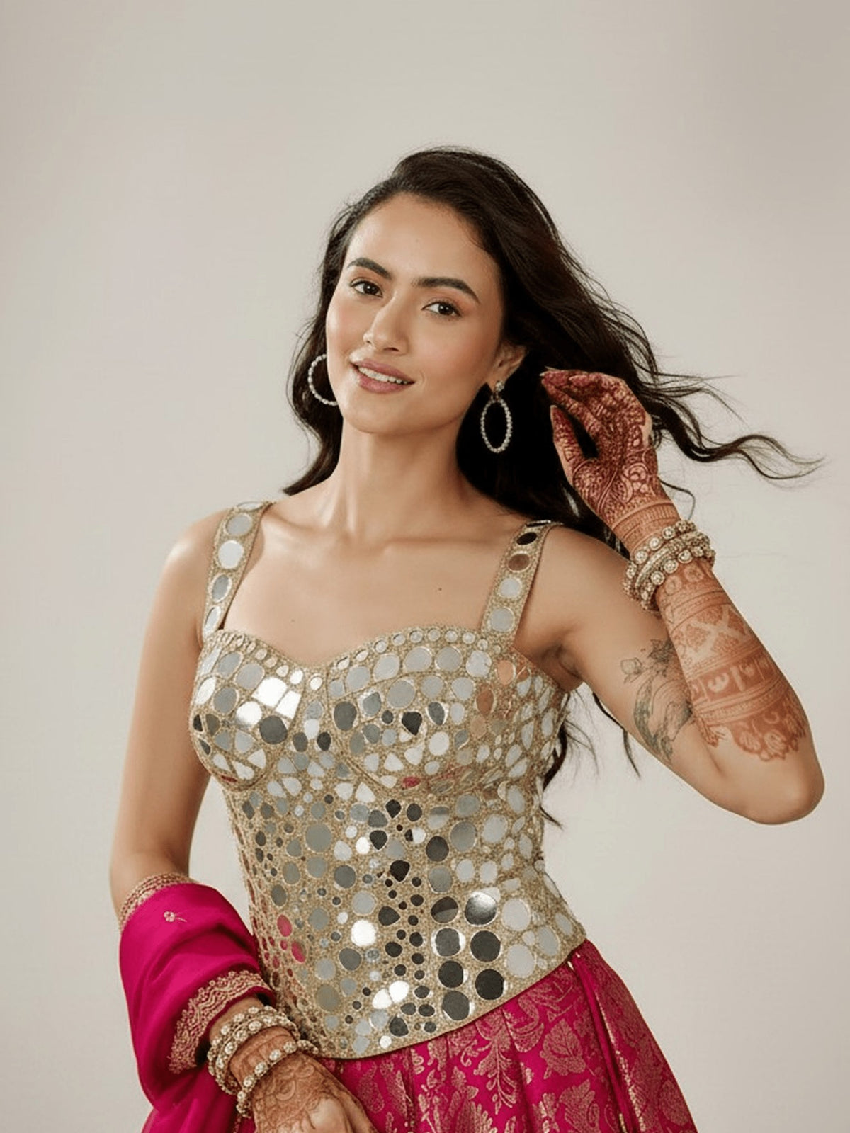 Gilded Gulab - Mirror Corset - truzee
