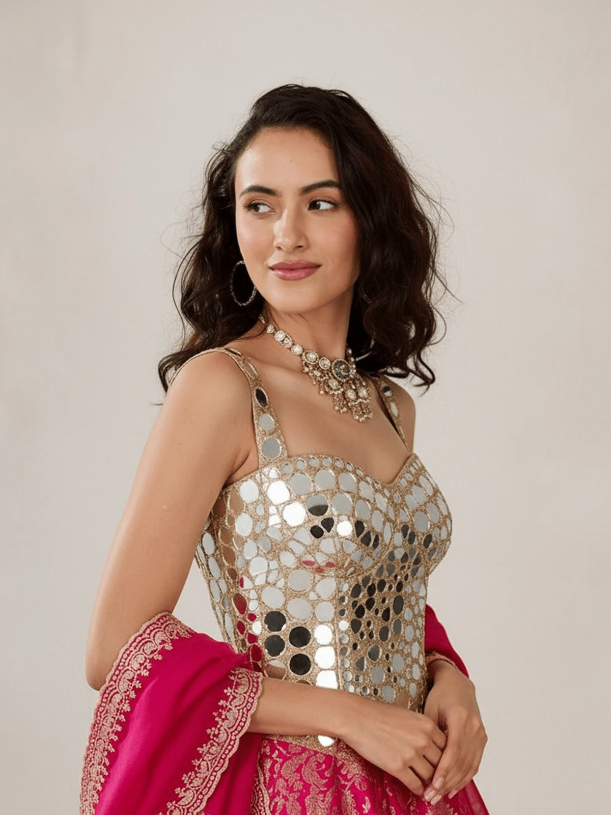 Gilded Gulab - Mirror Corset - truzee